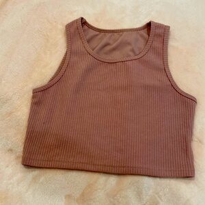 Ribbed cropped tank